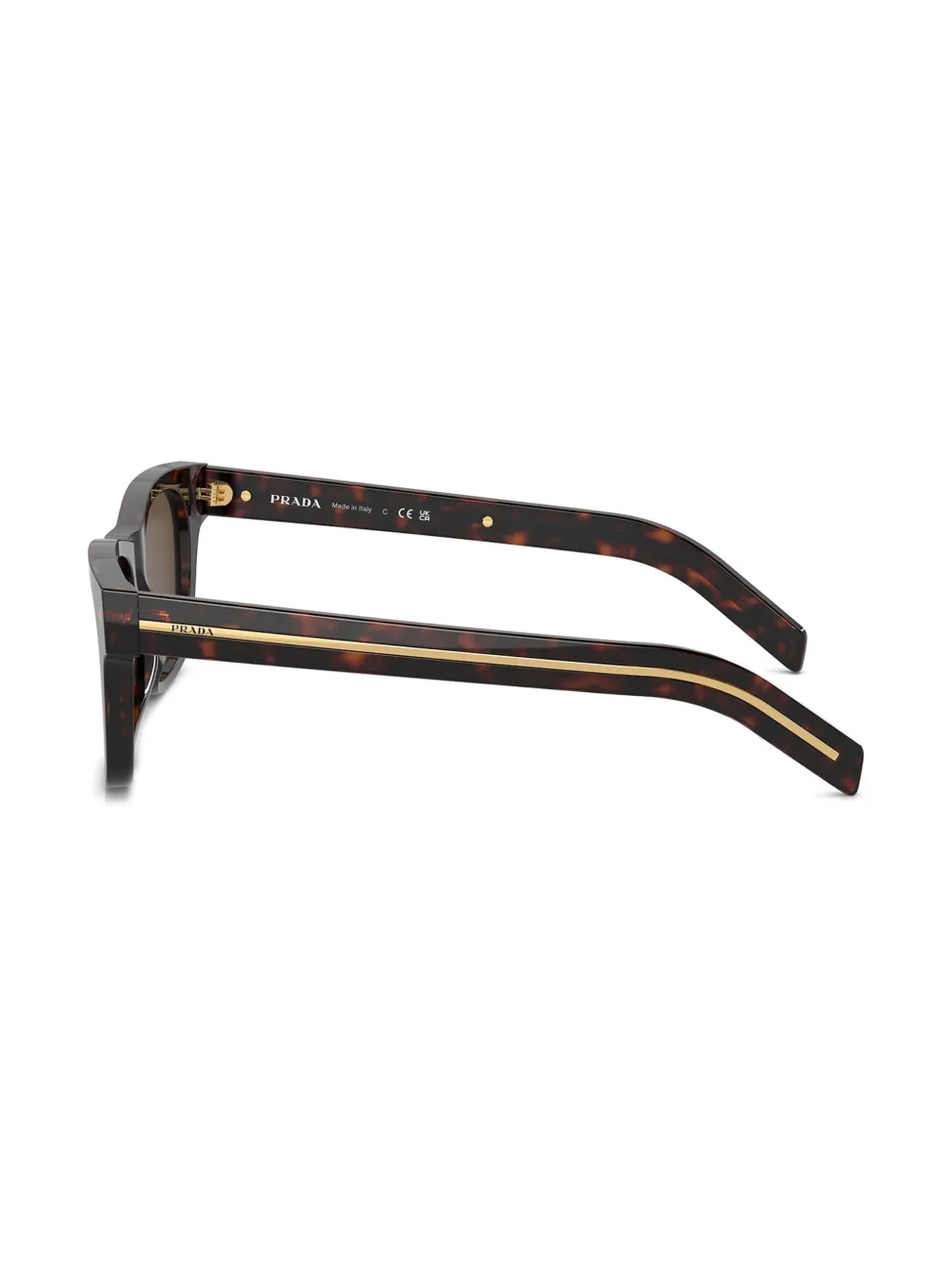 Prada Eyewear Zonnebril met rechthoekig montuur Bruin
