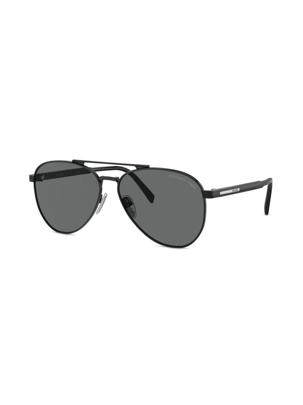 Prada Eyewear Zonnebril met rond montuur - Zwart