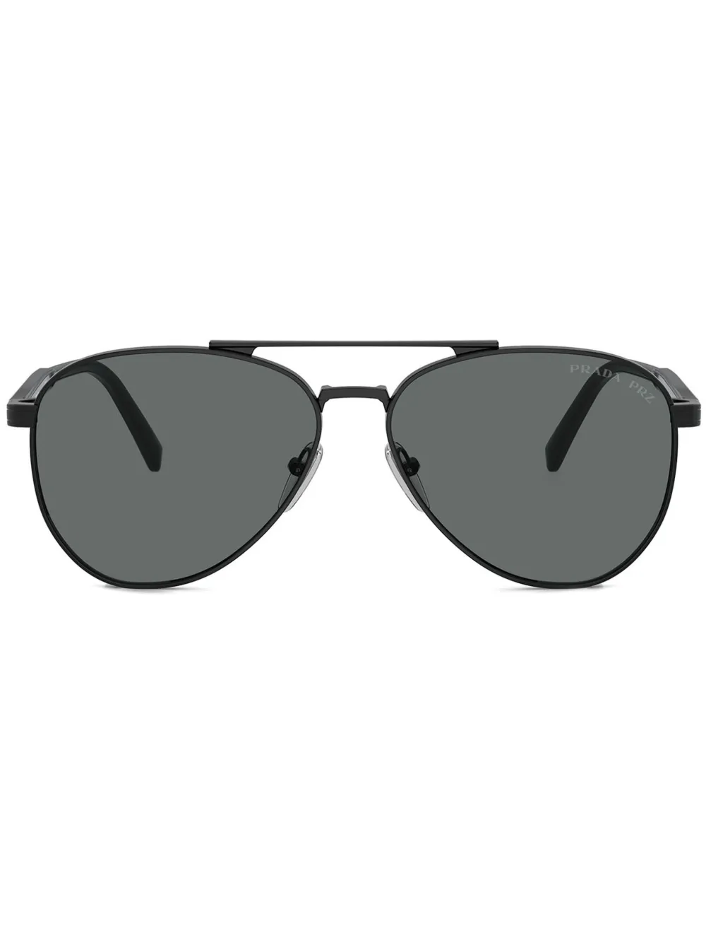 Prada Eyewear Zonnebril met rond montuur Zwart