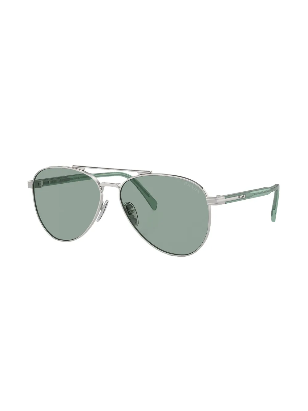 Prada Eyewear Zonnebril met rond montuur - Zilver