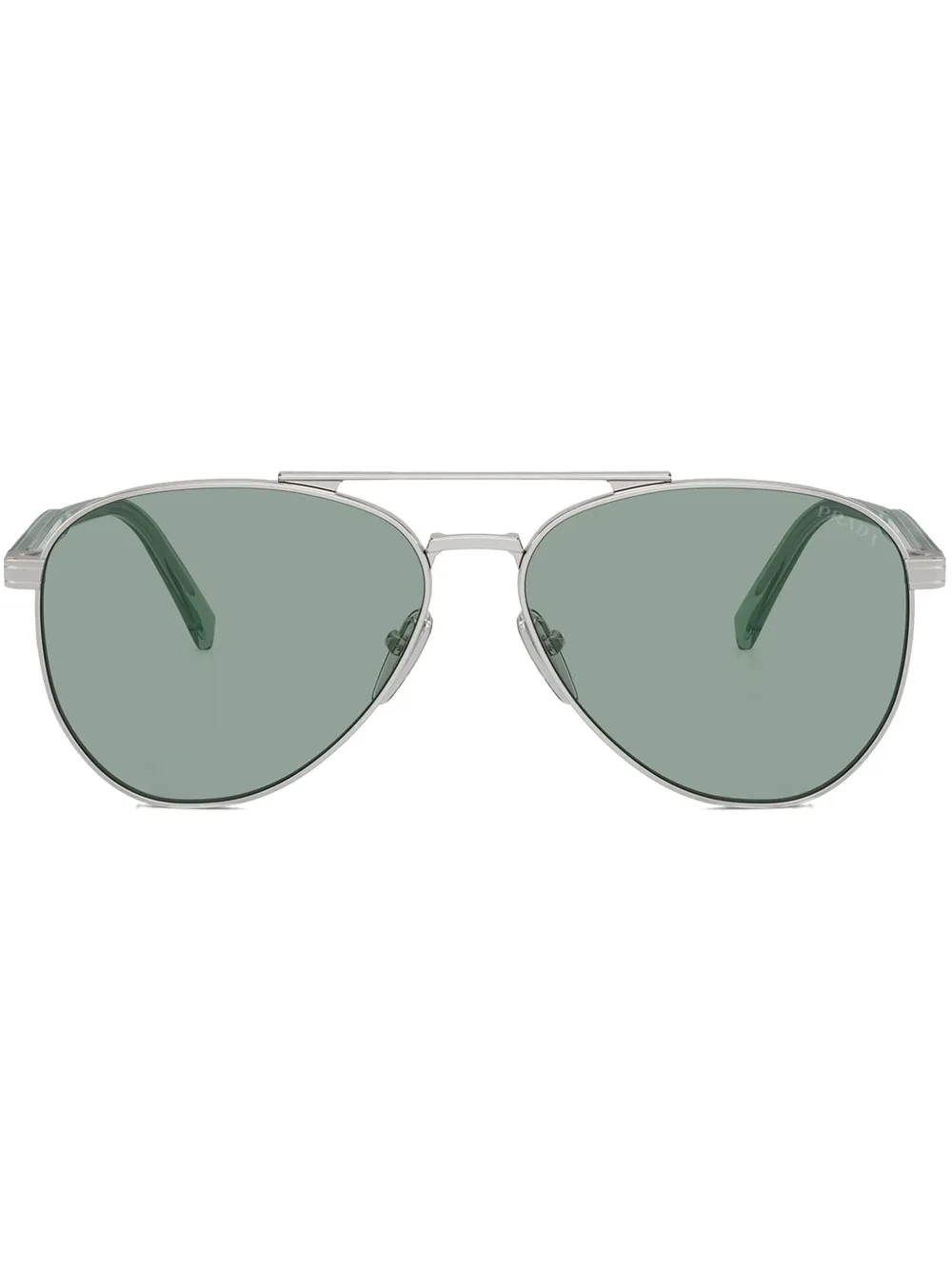 Prada Eyewear Zonnebril met rond montuur Zilver