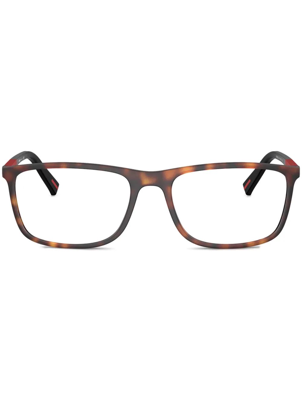 Prada Linea Rossa rectangle-frame glasses | Brown | Image 1