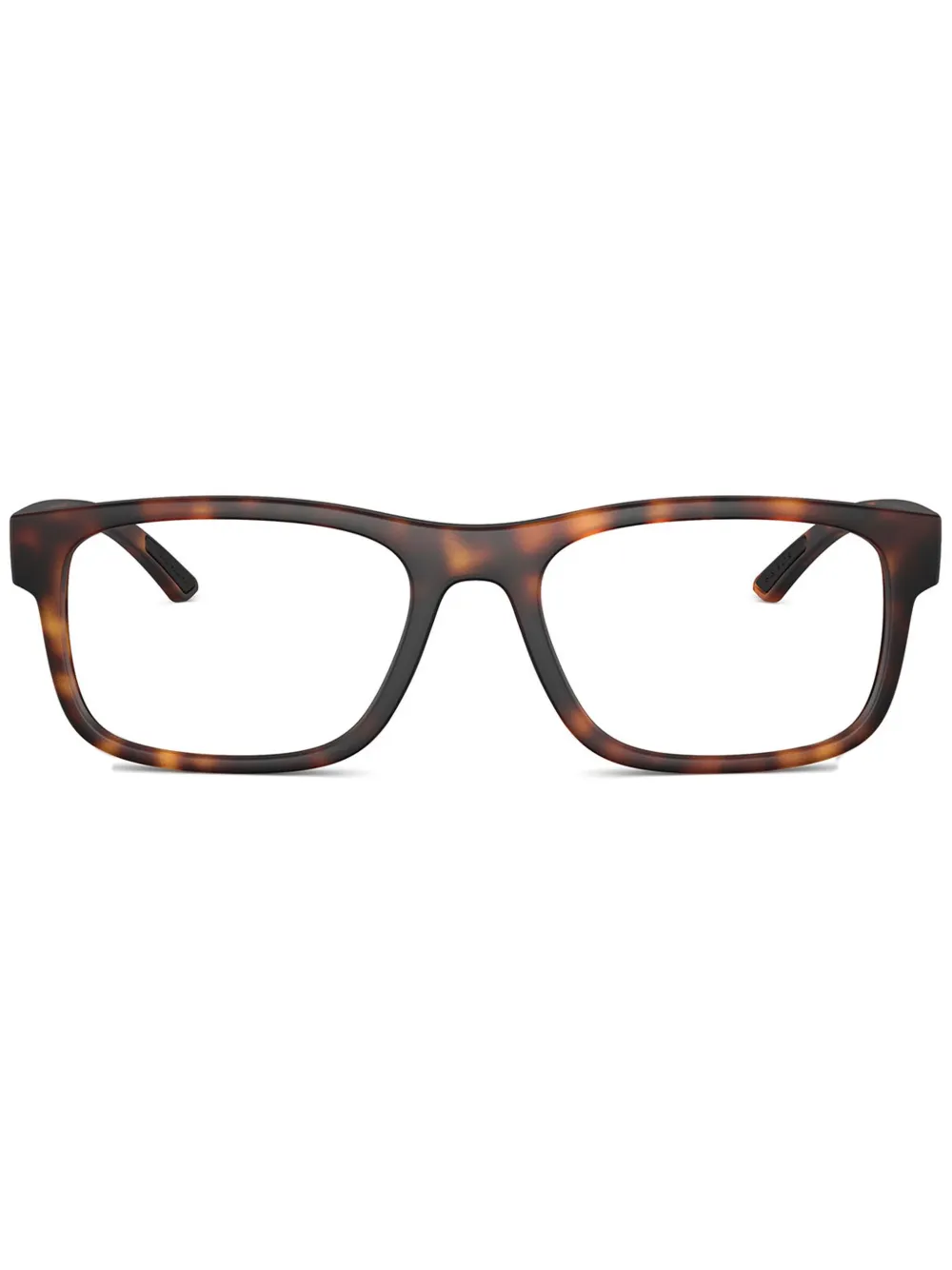 Prada Linea Rossa rectangle-frame glasses | Brown | Image 1
