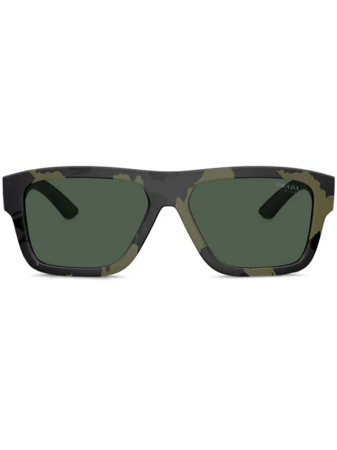 Prada Linea Rossa camouflage square frame sunglasses 