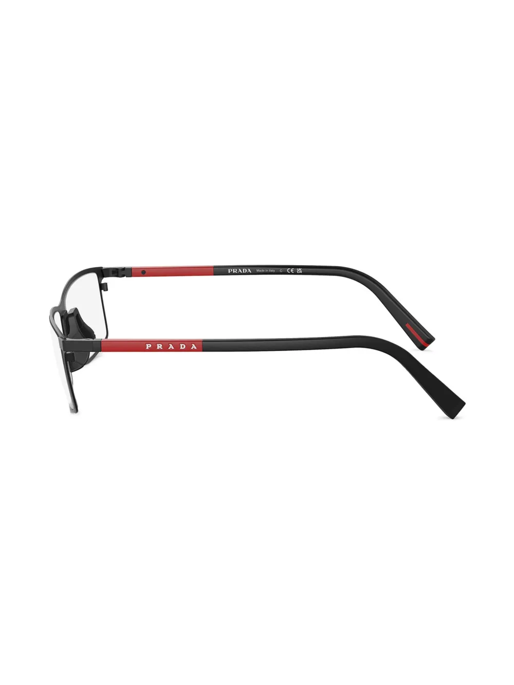 Prada Ps 53qv Rectangle-frame Glasses In 黑色