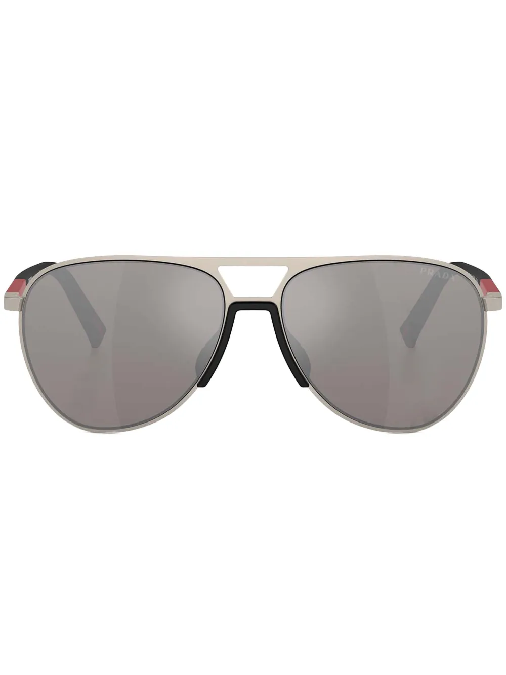 Prada Linea Rossa pilot frame matte sunglasses | Neutrals | Image 1