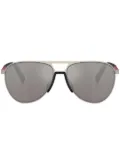 Prada Linea Rossa pilot frame matte sunglasses - Neutrals