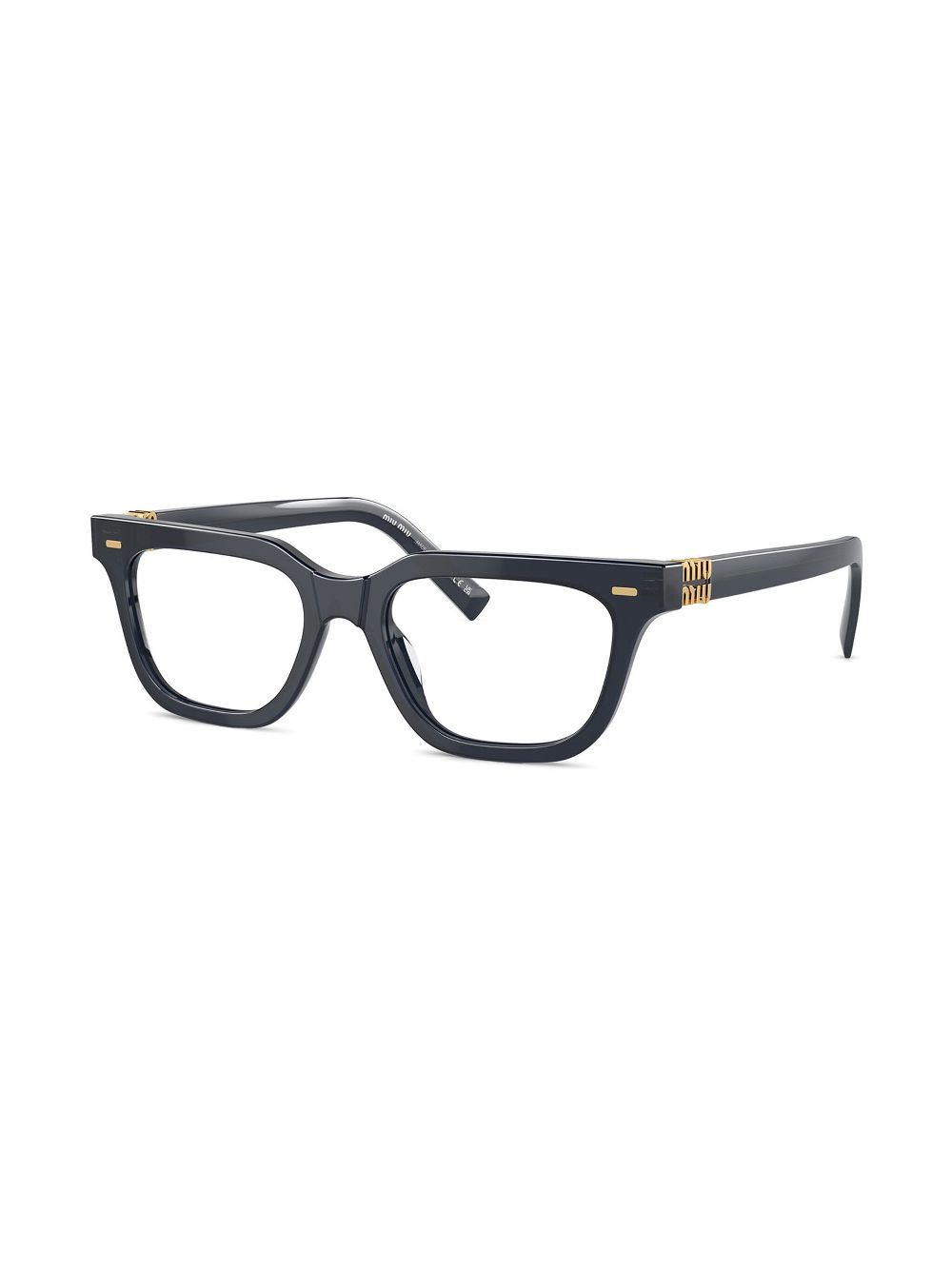 Miu Miu Eyewear Bril met rechthoekig montuur - Blauw