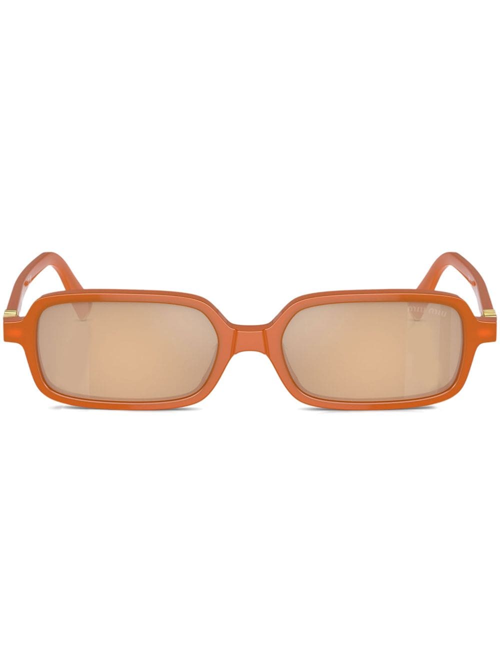 Miu Miu Logo-lettering Sunglasses In Orange