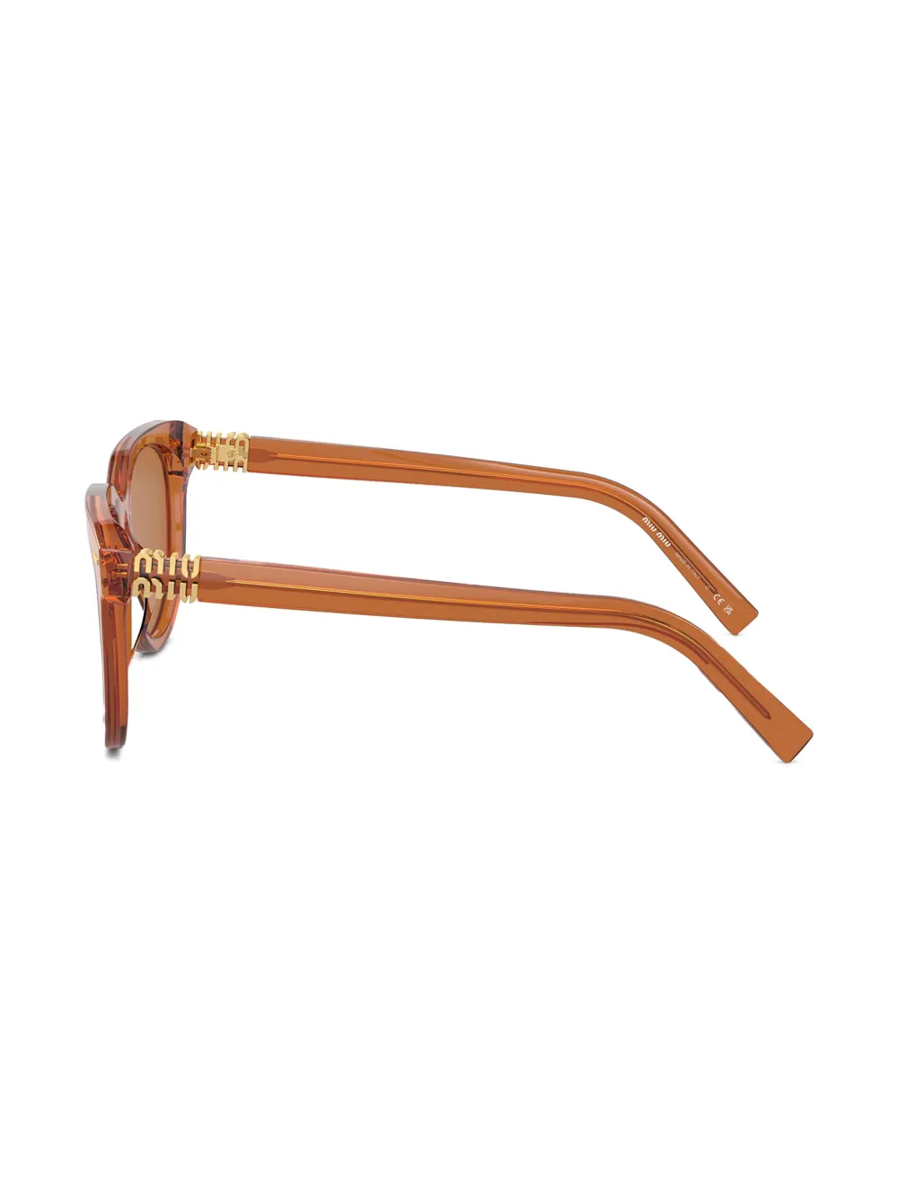 Miu Eyewear Zonnebril met logo Bruin