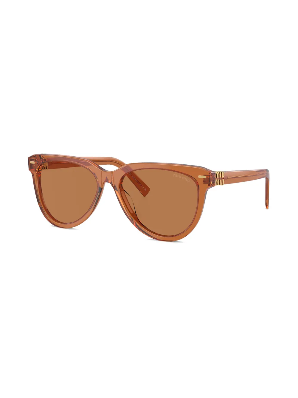 Miu Eyewear Zonnebril met logo Bruin