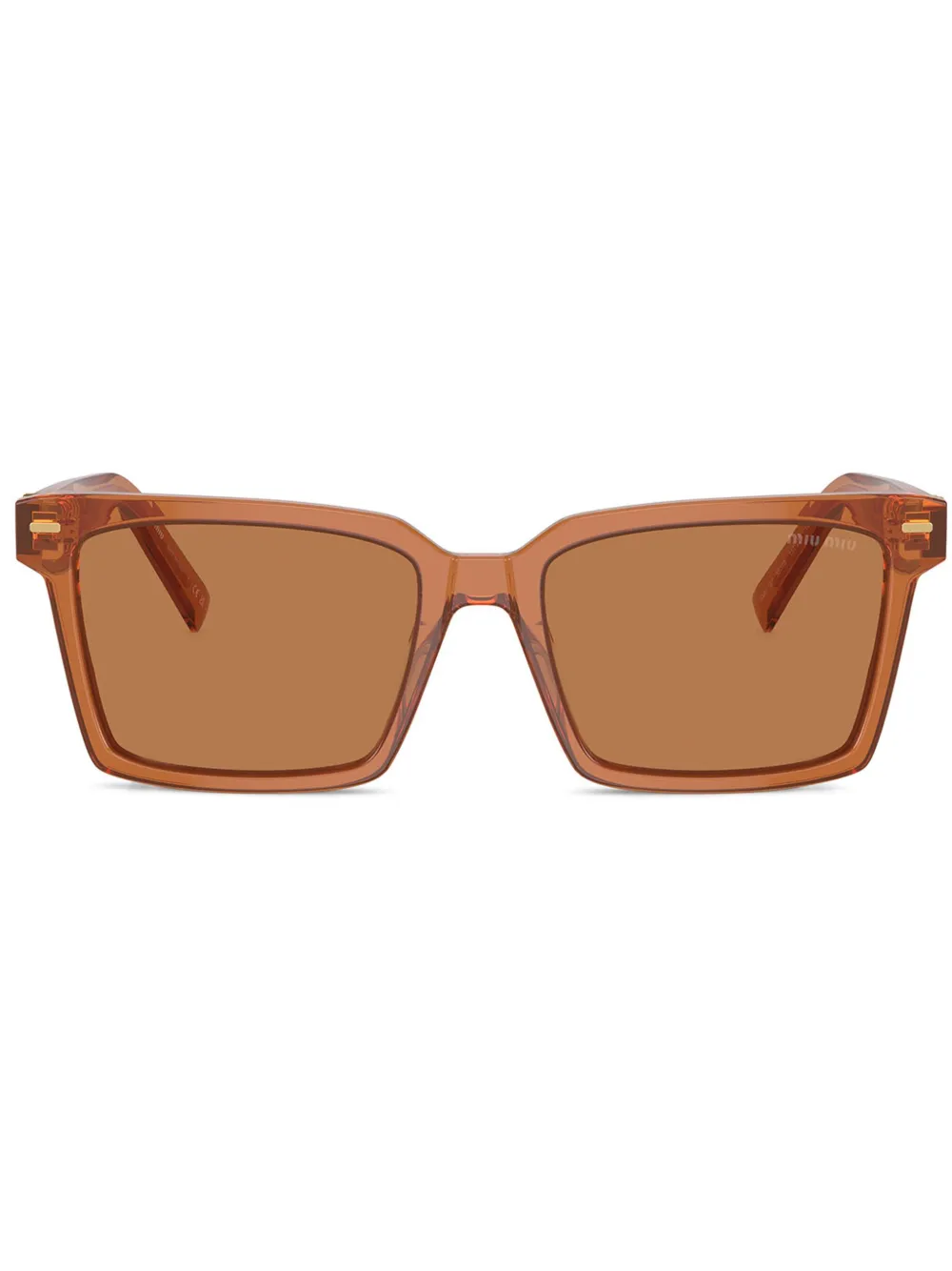 Miu Eyewear Zonnebril met logo Bruin
