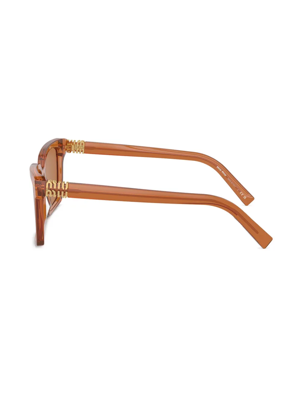 Miu Eyewear Zonnebril met logo Bruin