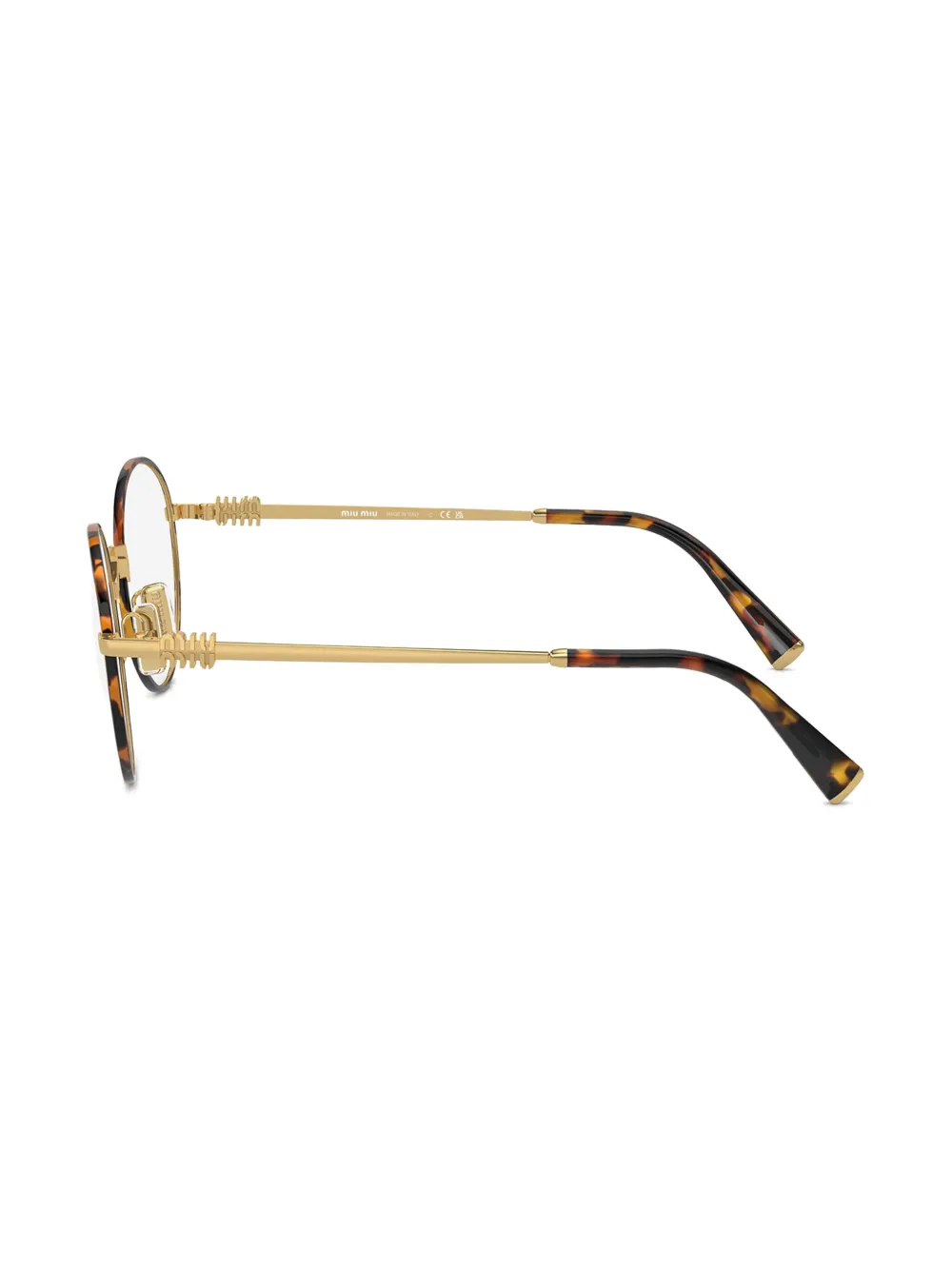 Miu Miu Regard Glasses In Gold