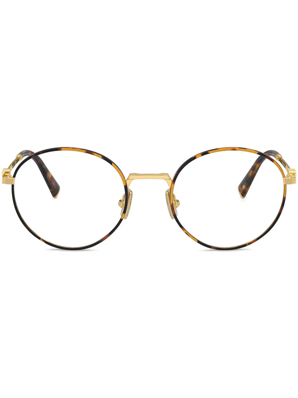 Miu Miu Eyewear Regard 眼鏡フレーム - ゴールドトーン Miu Miu Eyewear Regard 眼鏡フレーム - ゴールドトーン