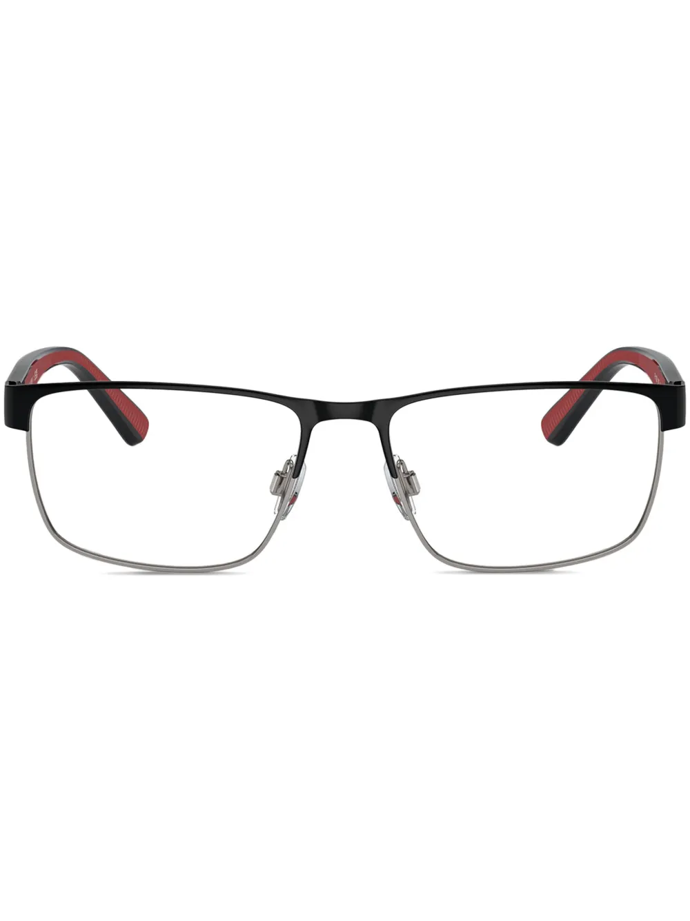 Polo Ralph Lauren rectangle frame glasses | Black | Image 1