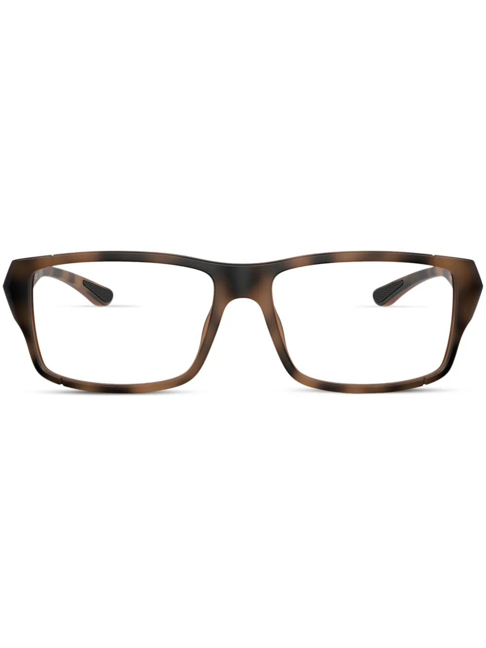POLO RALPH LAUREN EYEWEAR tortoiseshell-effect rectangle-frame glasses · 57