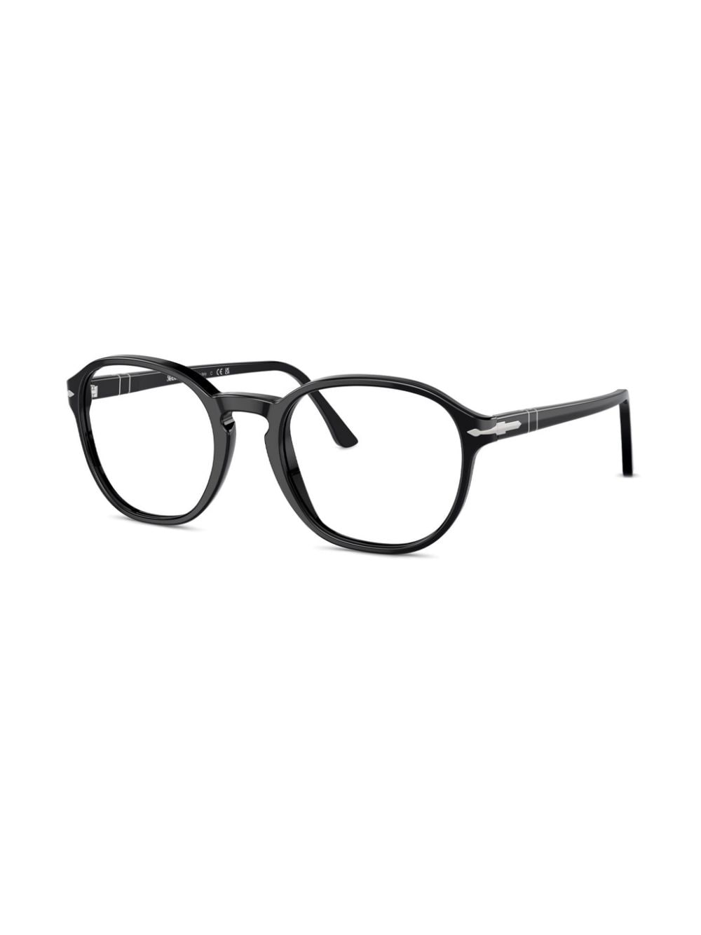 Shop Persol Round Frame Glasses In Black