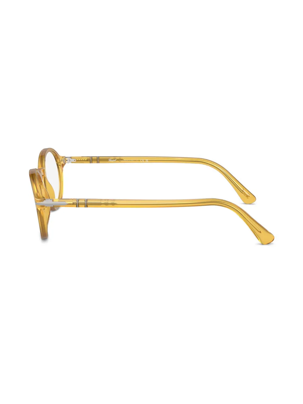 Persol Bril met rond montuur Geel