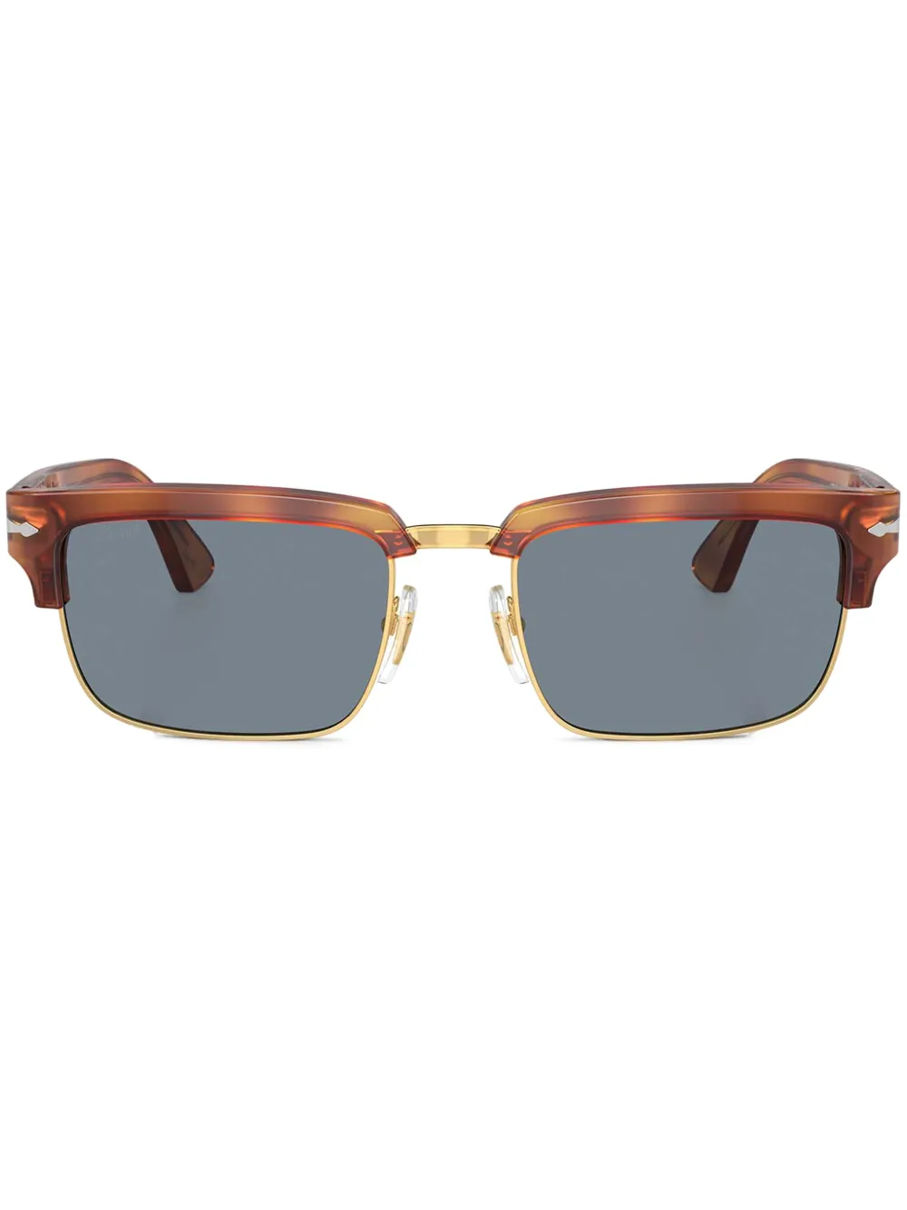 Persol Zonnebril met rechthoekig montuur Bruin