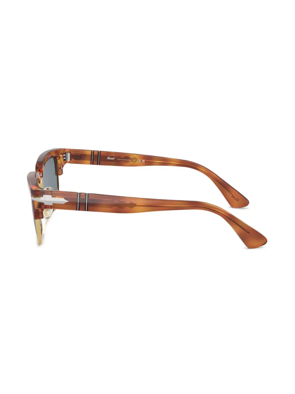 Persol Zonnebril met rechthoekig montuur Bruin