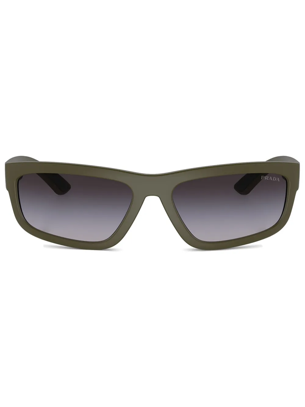 Prada Linea Rossa matte rectangle frame sunglasses | Green | Image 1