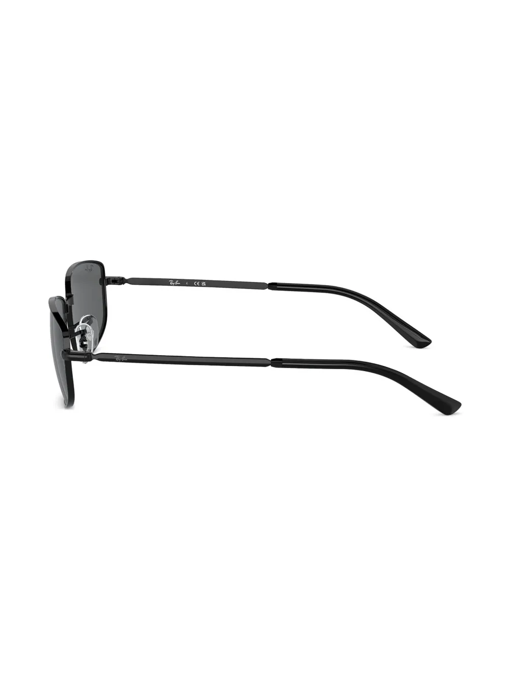 Ray-Ban Zonnebril met rechthoekig montuur Zwart