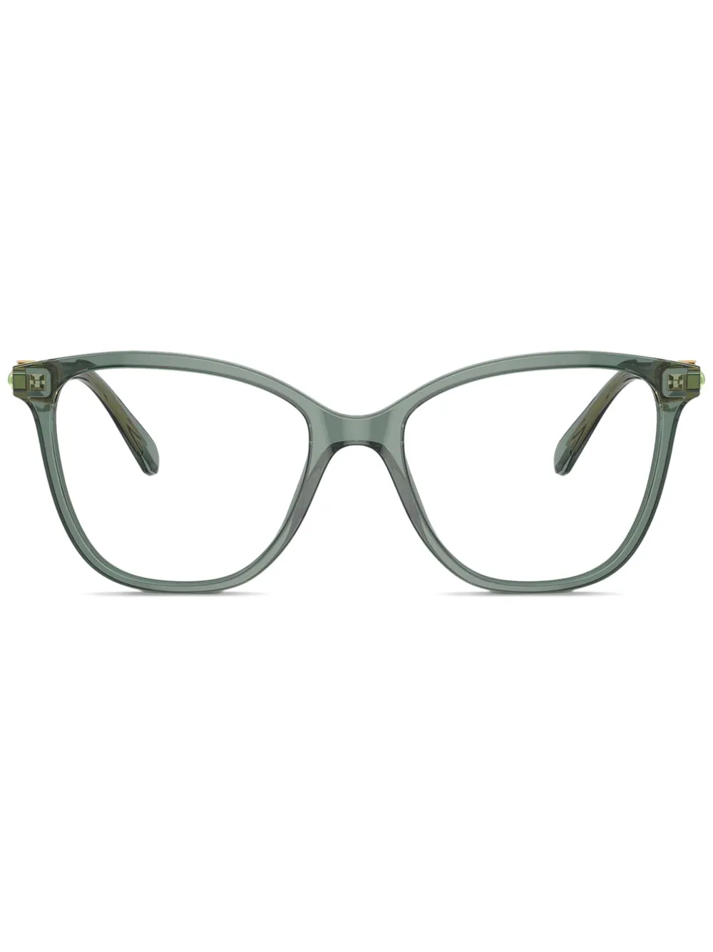 Swarovski Eyewear Crystal-embellished Glasses In Green