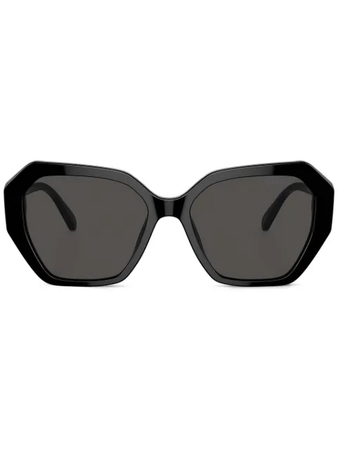 Swarovski lentes de sol con armazón geométrica