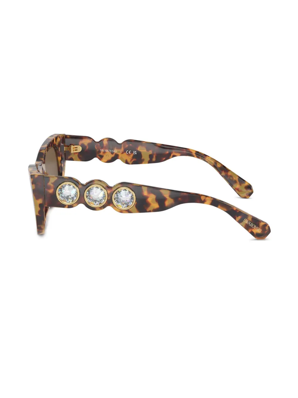 Swarovski Eyewear Zonnebril met vierkant montuur Bruin