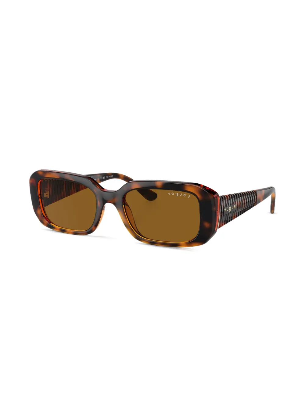 Vogue Eyewear Zonnebril met rechthoekig montuur - Bruin