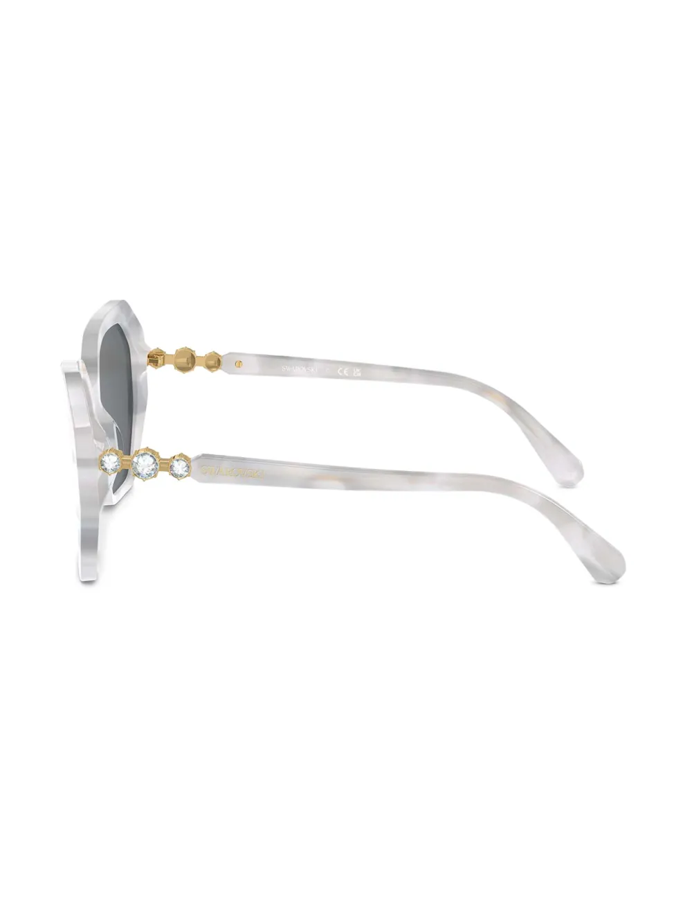 Swarovski Eyewear Zonnebril met geometrisch montuur Wit