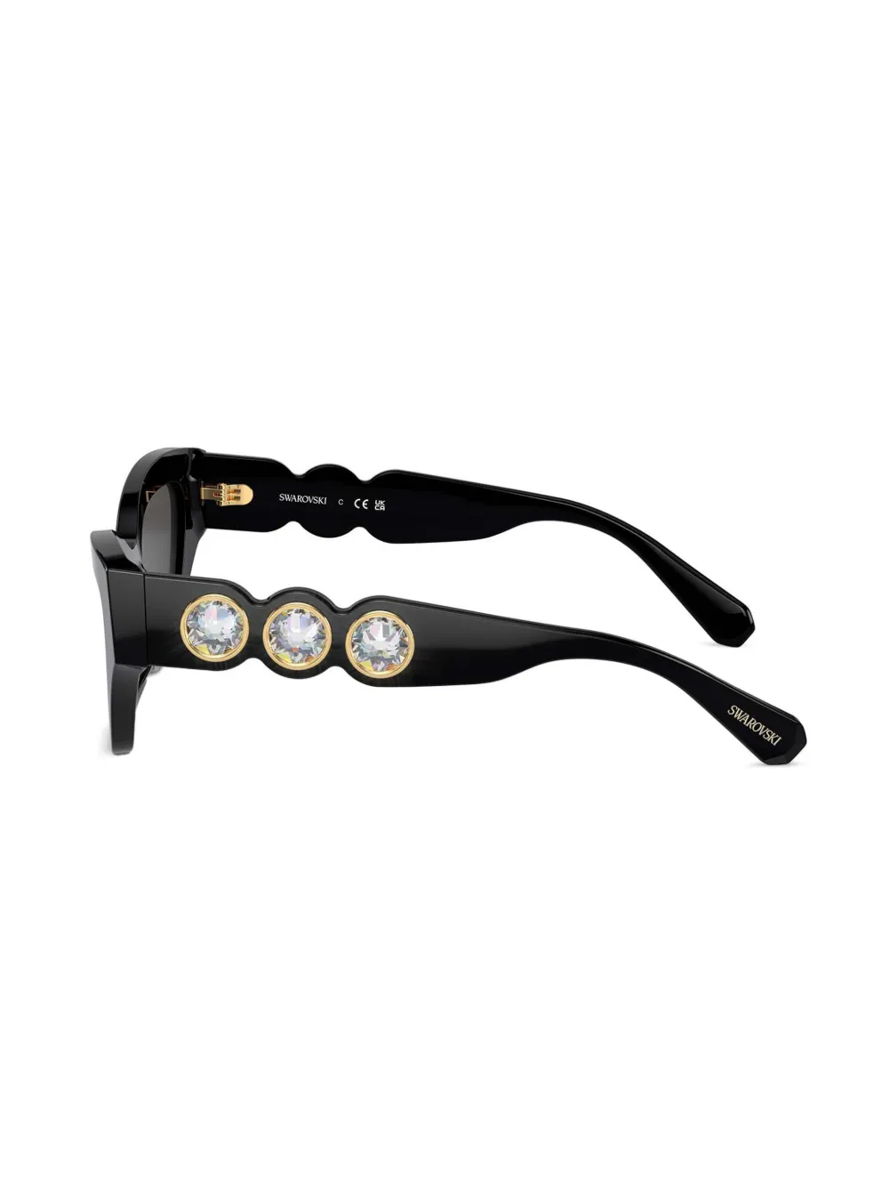 Swarovski Eyewear Zonnebril verfraaid met kristallen Zwart