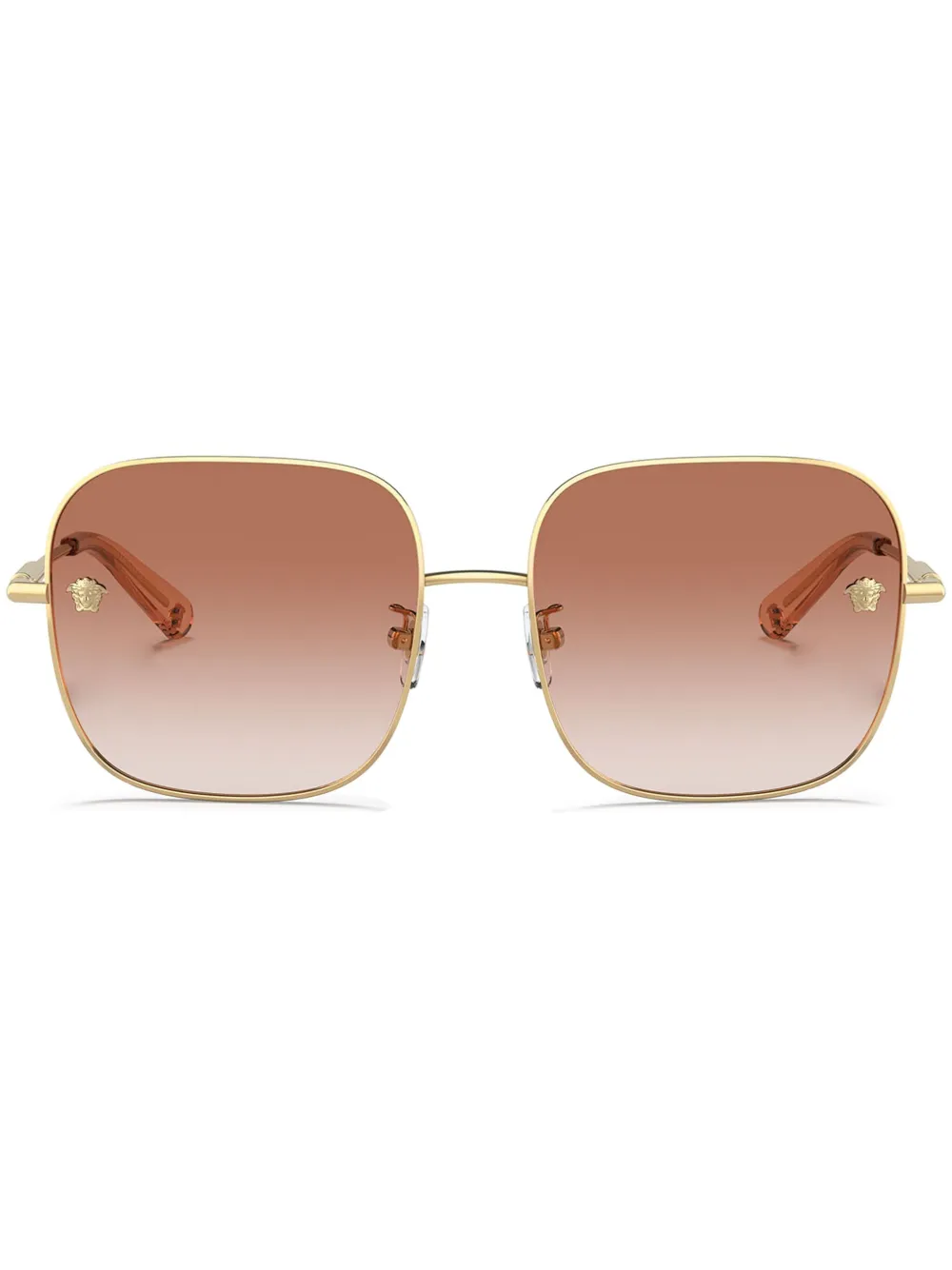 Versace Eyewear gradient square frame sunglasses – Gold