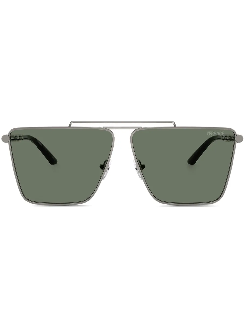 Versace Eyewear Occhiali da sole Tubular Greca - Argento