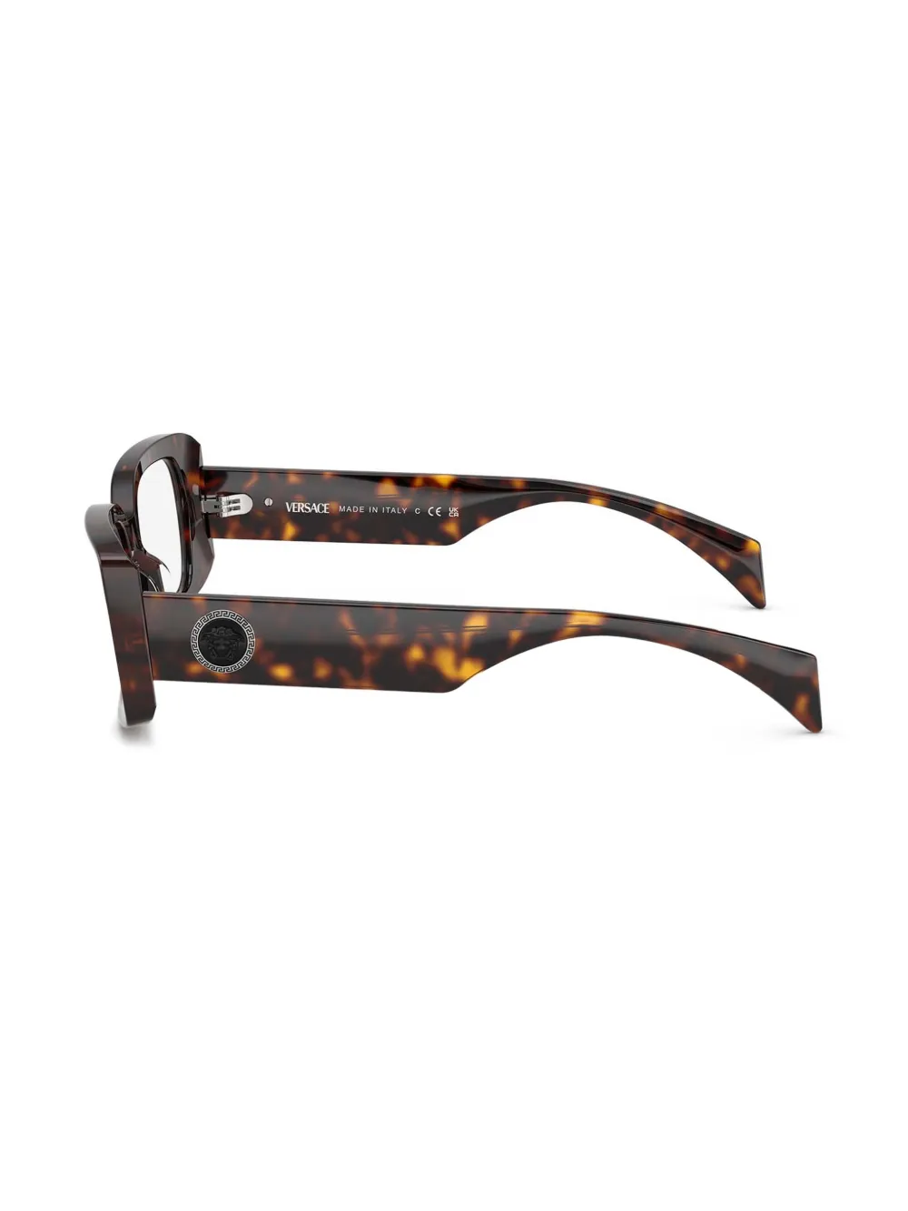 Versace Eyewear Bril met rechthoekig montuur Bruin