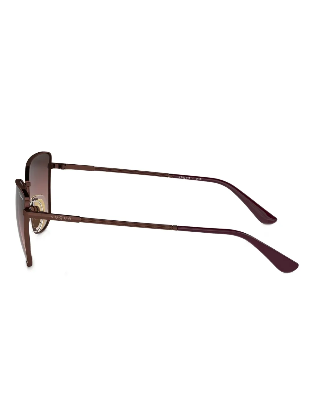 Vogue Eyewear Zonnebril met vierkant cat-eye montuur Bruin