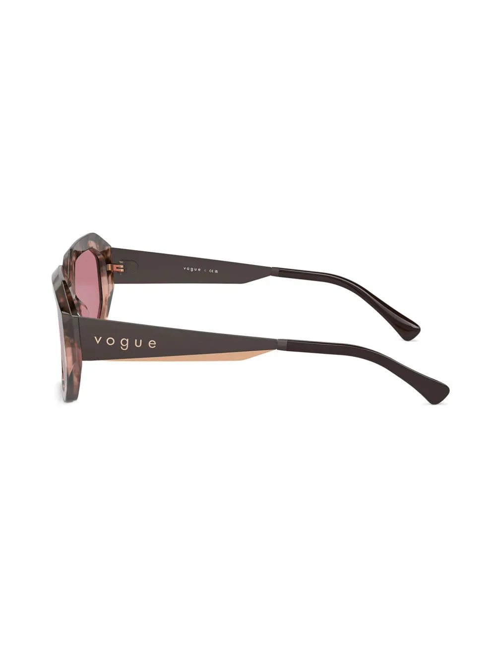 Vogue Eyewear Zonnebril met schildpadschild-design Roze