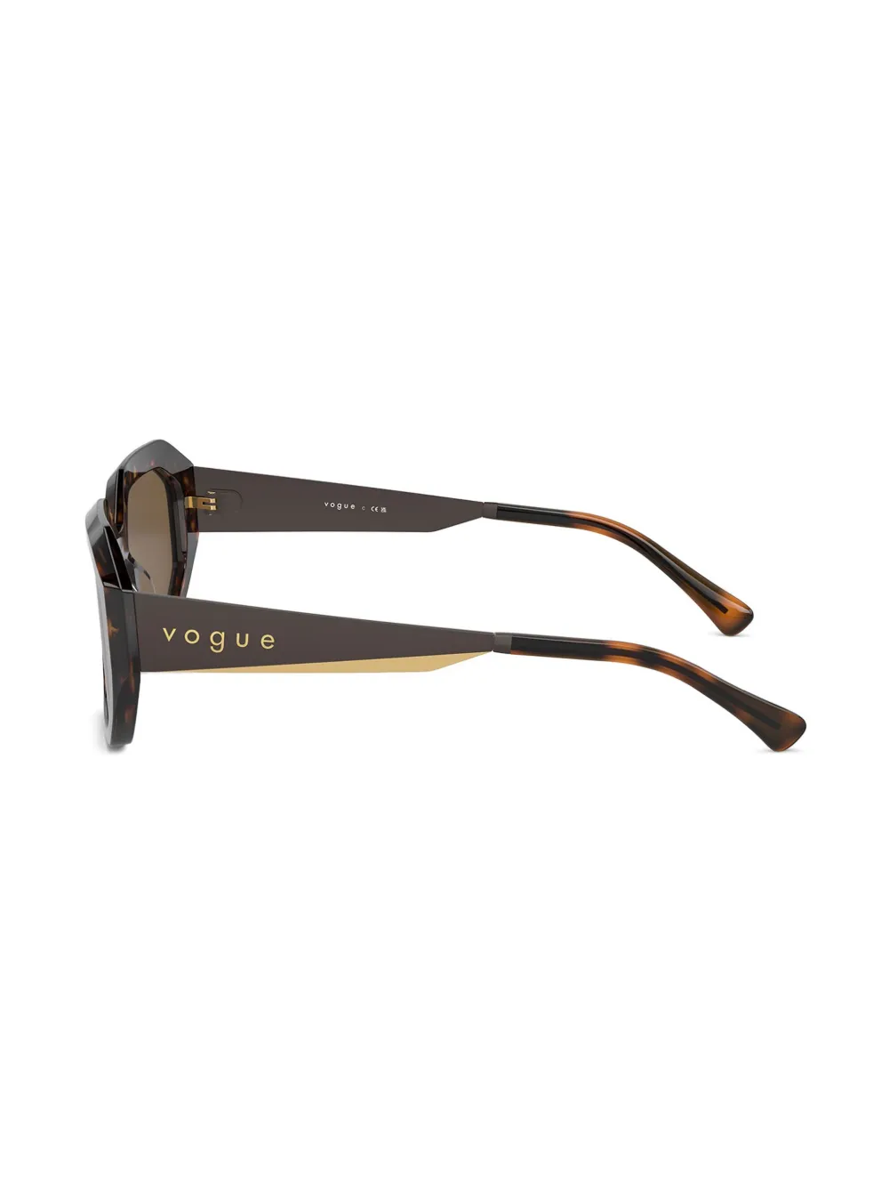 Vogue Eyewear Zonnebril met schildpadschild-design Bruin
