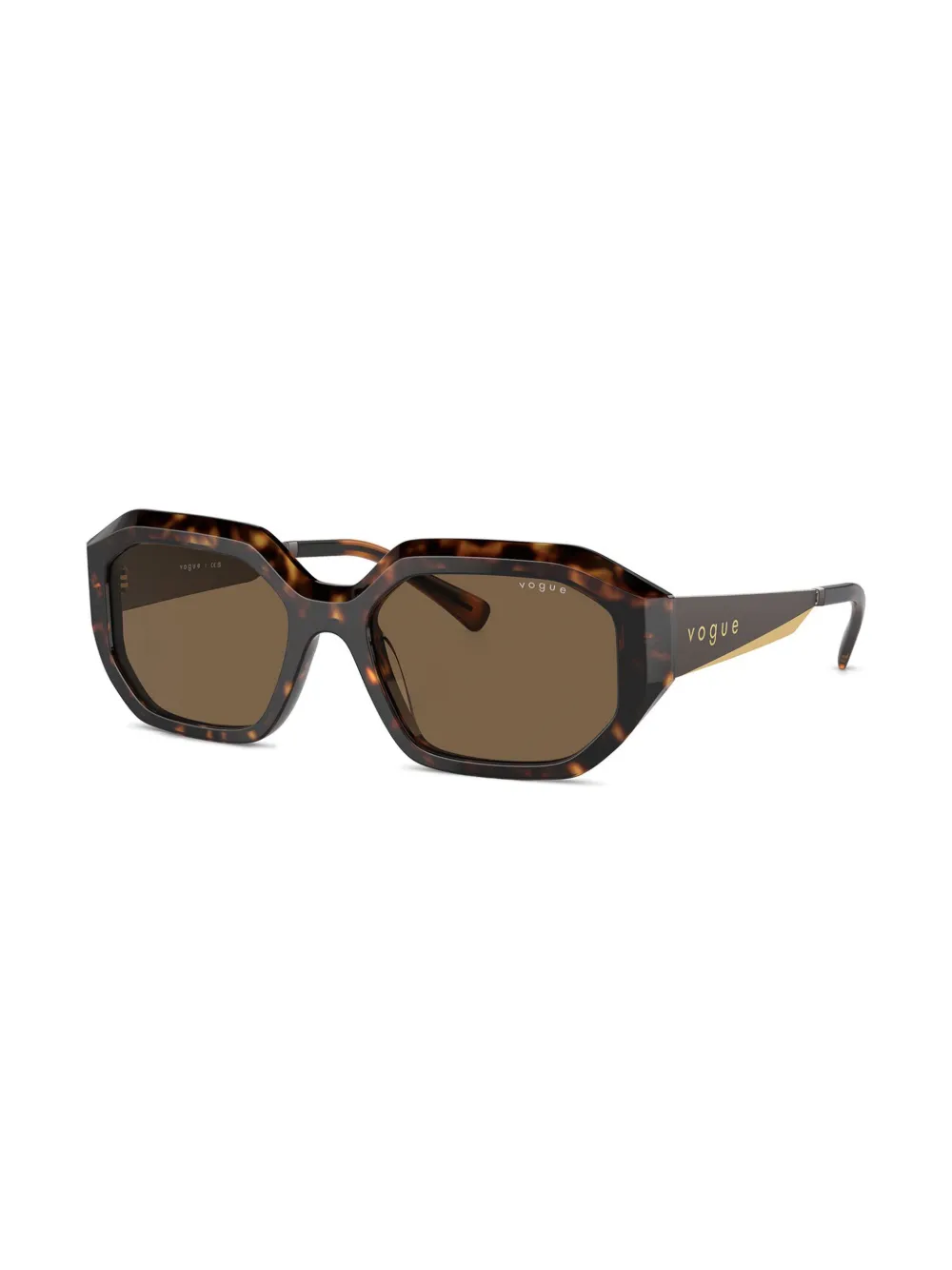 Vogue Eyewear Zonnebril met schildpadschild-design - Bruin
