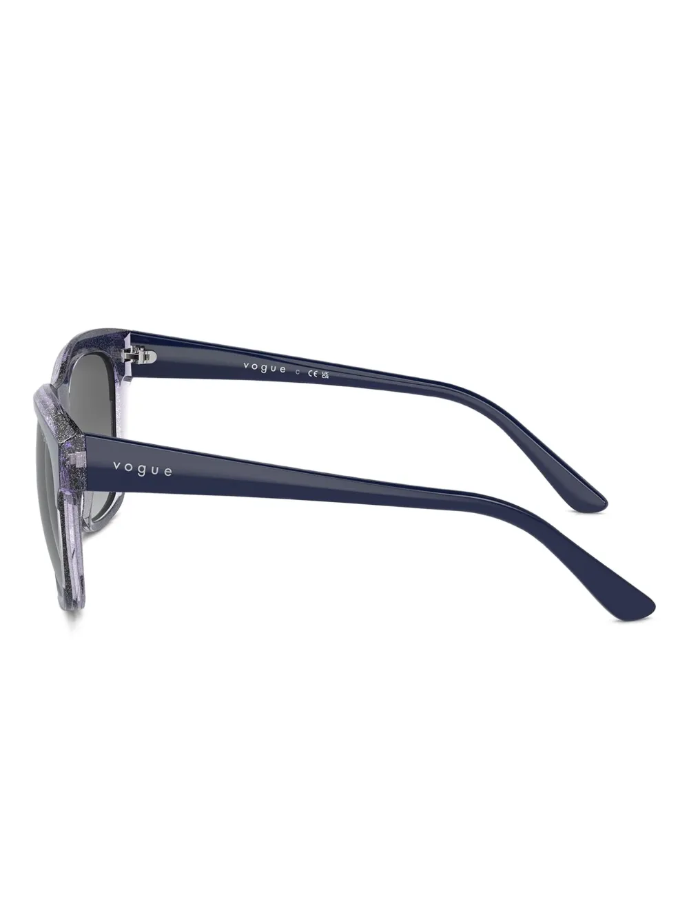 Vogue Eyewear VO5557S zonnebril met rechthoekig montuur en glitters Blauw