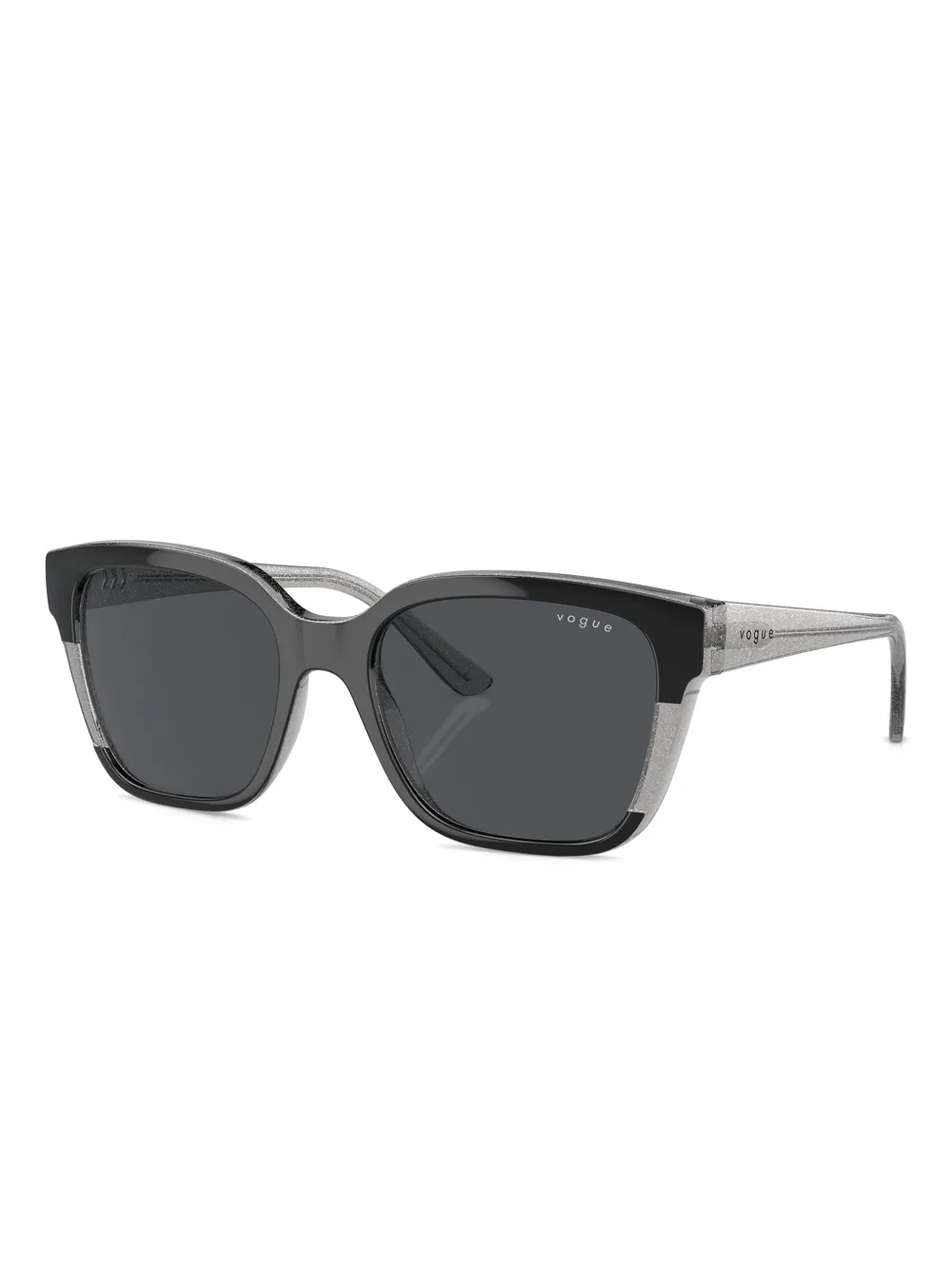 Vogue Eyewear Zonnebril met vierkant montuur en glitter - Zwart