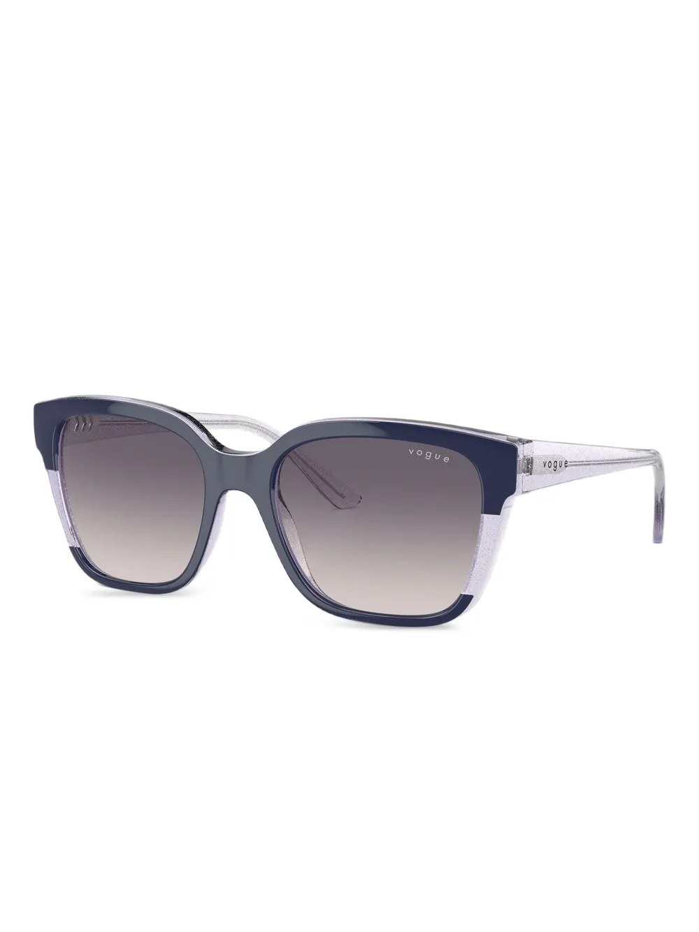 Vogue Eyewear VO5558S zonnebril met vierkant montuur en glitter - Blauw