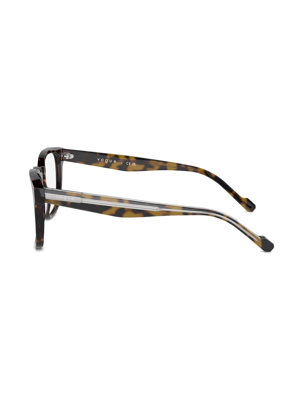 Vogue Eyewear Zonnebril met vierkant schildpadschild design montuur Bruin