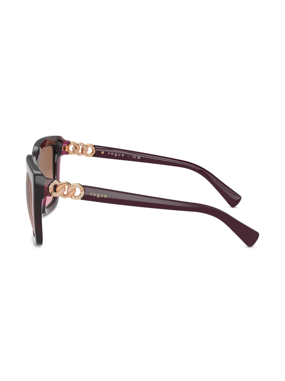 Vogue Eyewear Zonnebril met vierkant montuur Rood