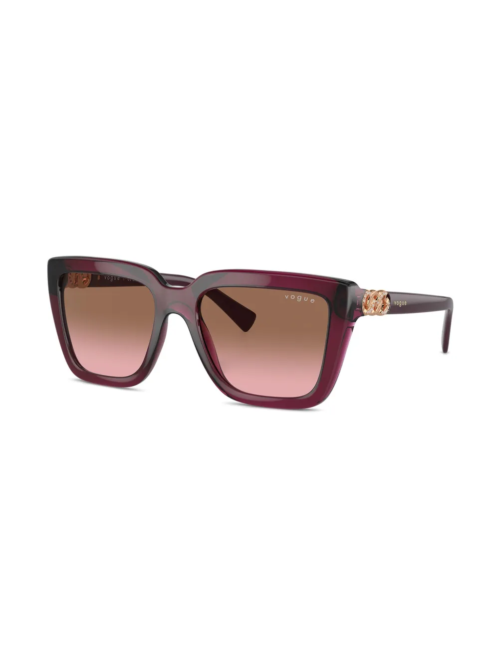 Vogue Eyewear Zonnebril met vierkant montuur - Rood