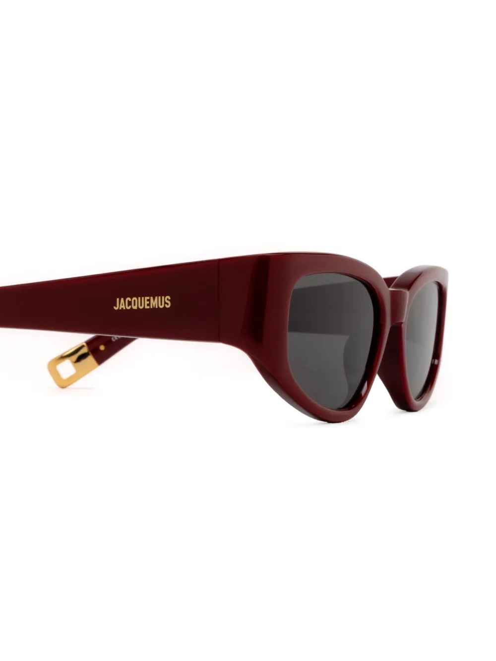 Jacquemus Zonnebril met oversized montuur Rood