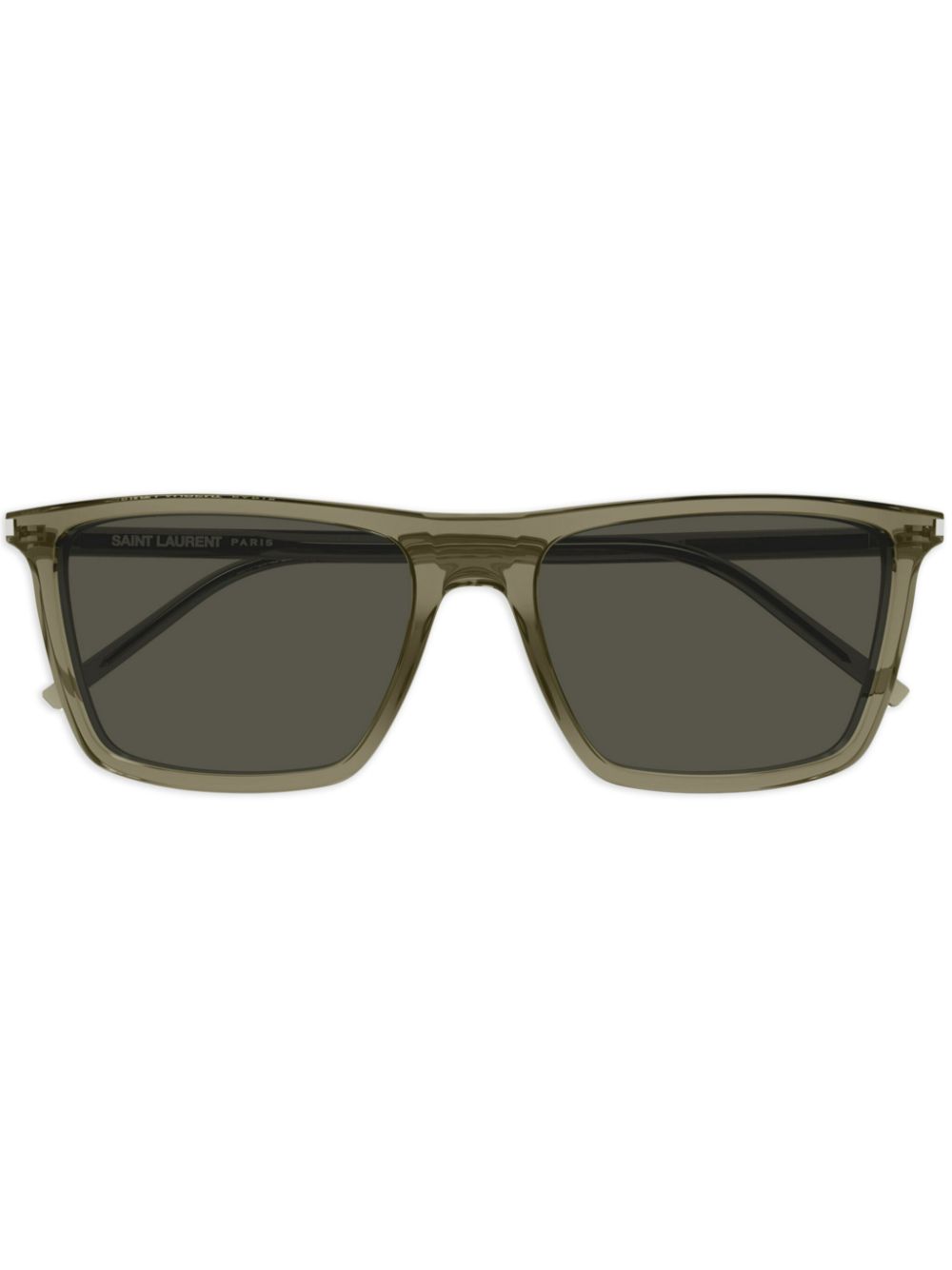 Saint Laurent Eyewear Zonnebril met rechthoekig montuur Bruin