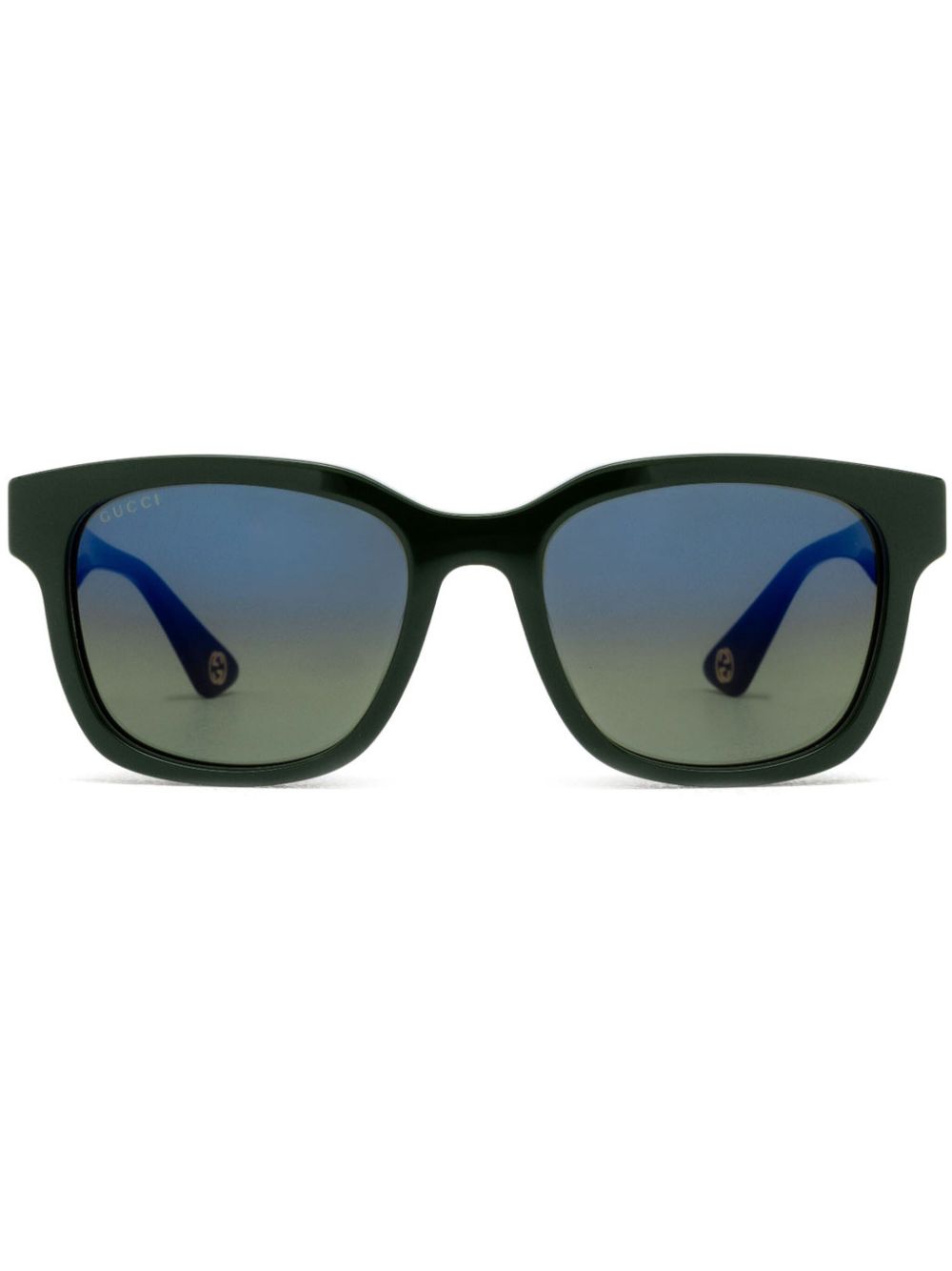 Gucci Eyewear Zonnebril met vierkant montuur Groen