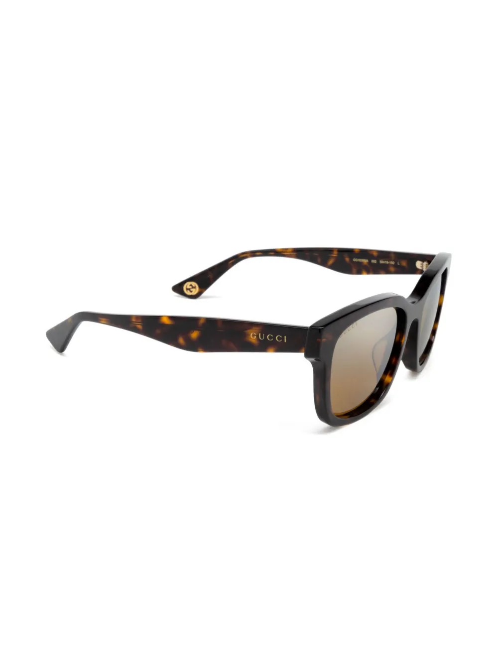 Gucci Eyewear Zonnebril met logoprint Bruin